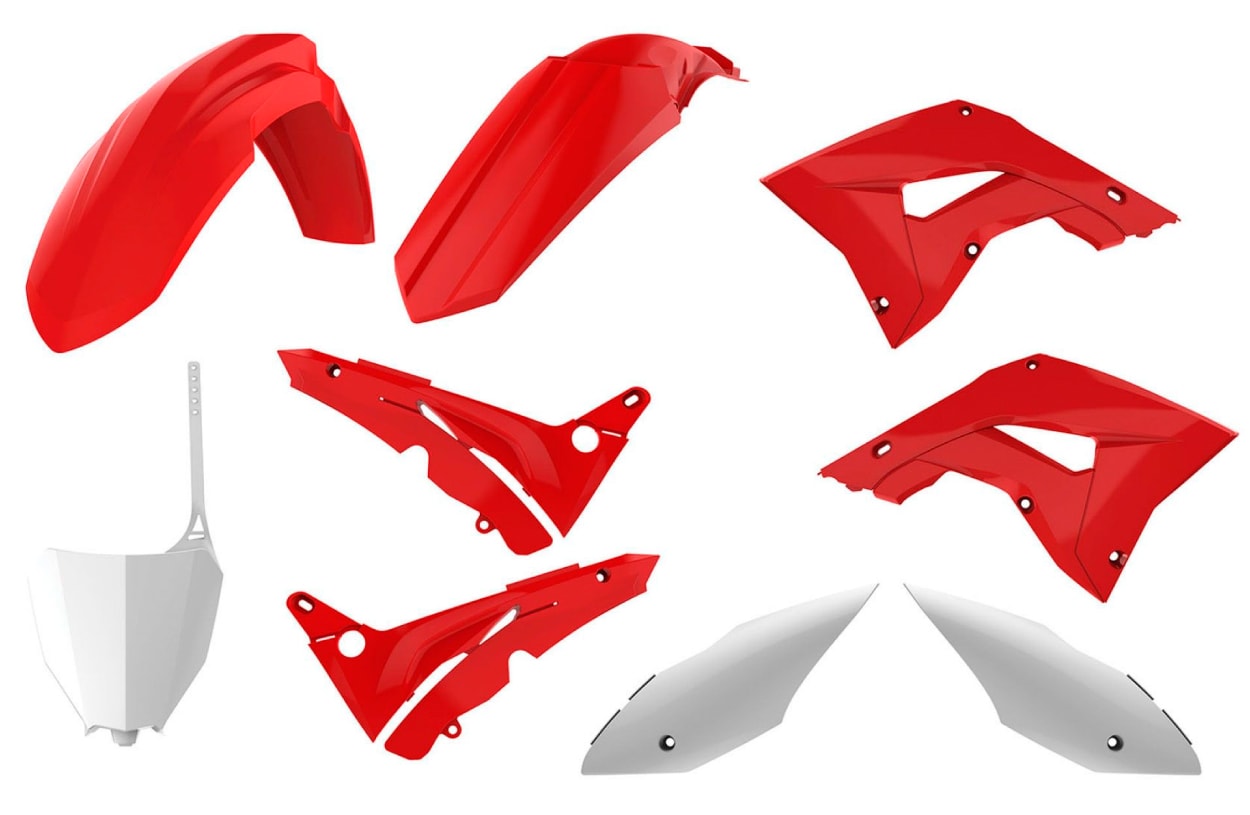 Plastiche Honda cr restyling rosso bianco