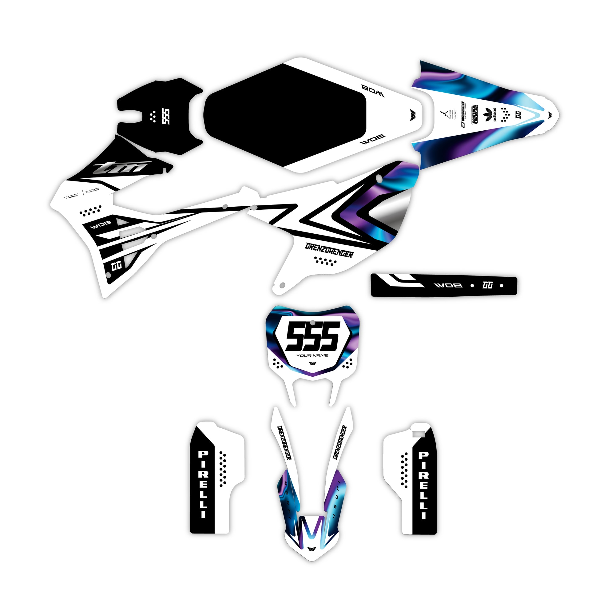 Grafiche motocross Tm racing identity chrome piana